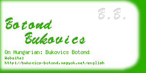 botond bukovics business card
